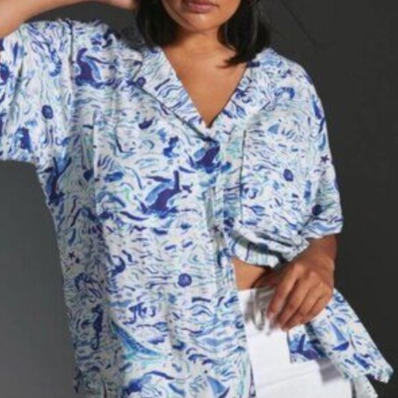 π¨ 50% OFF BUNDLES! π¨ NWT MAEVE by ANTHROPOLOGIEβ Classic Surf Shirt - Picture 10 of 11